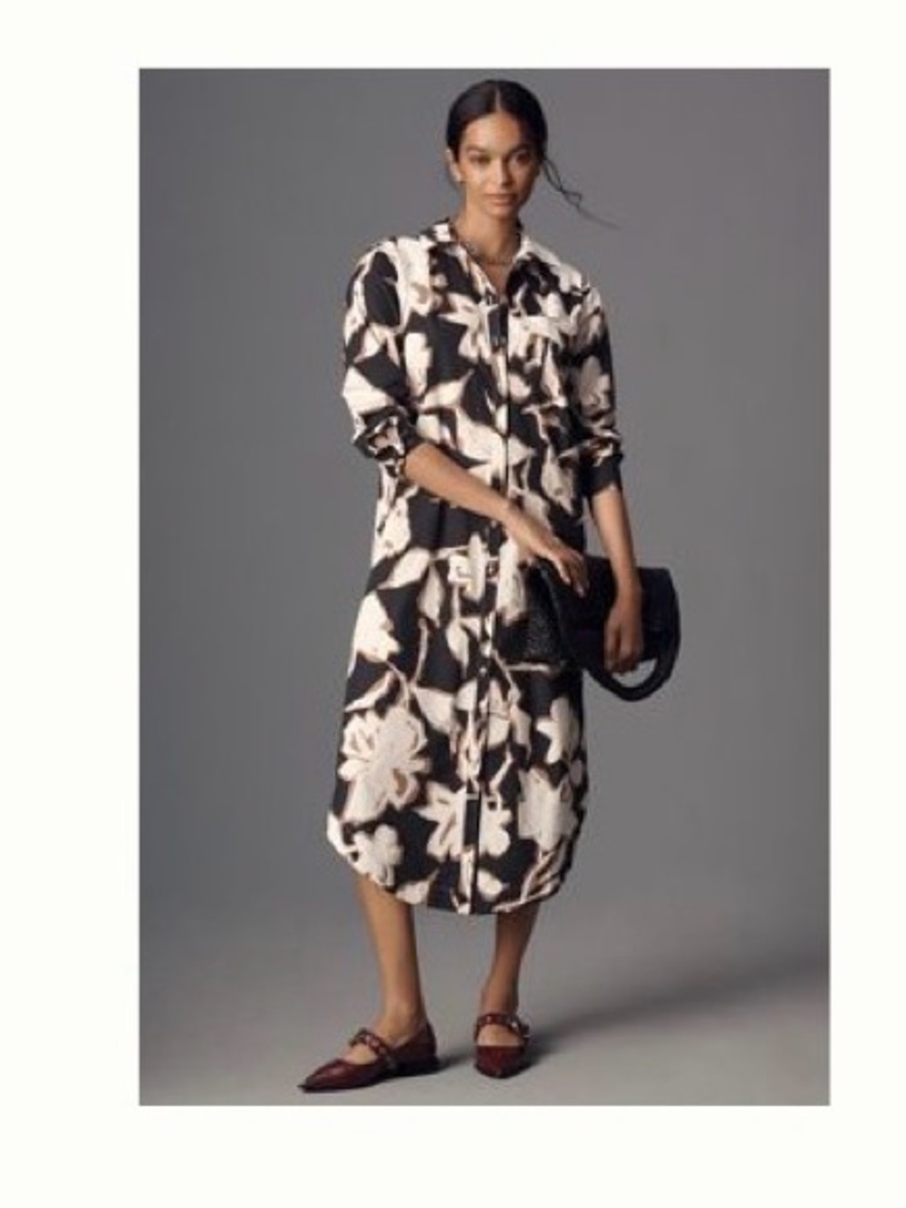 Anthropologie Long Sleeve Shirt Dress